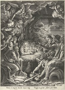 Tillbedjan av herdarna av Cornelis Cort