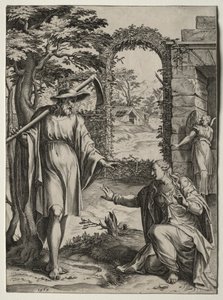 Kristus visar sig för Maria Magdalena, 1567. av Cornelis Cort