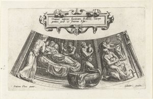 Jakobs och Esaus födelse The History of Jacob (serietitel) av Cornelis Cort
