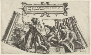 Jakobs och Rakels möte vid brunnen The History of Jacob (serietitel) av Cornelis Cort