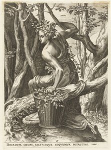 Dryas (titel på objekt) Gudinnor och nymfer (serietitel) av Cornelis Cort