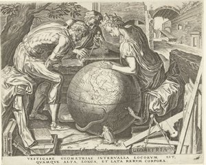 Geometri (Geometry) The Seven Liberal Arts (Artes Liberales) (serietitel) av Cornelis Cort