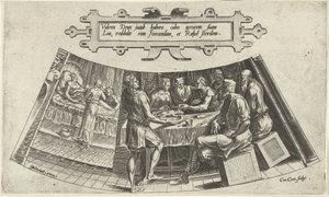 Jakobs och Leas äktenskap och födelsen av deras första barn The History of Jacob (serietitel) av Cornelis Cort