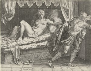 Josef och Potifars hustru av Cornelis Cort