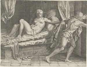 Josef och Potifars hustru av Cornelis Cort
