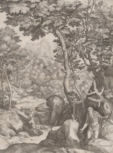 St Onuphrius i vildmarken, 1574. av Cornelis Cort