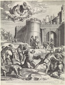 Stening av Sankt Stefan av Cornelis Cort