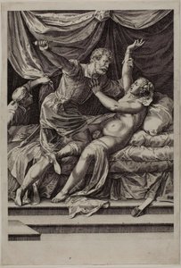 Tarquin och Lucretia av Cornelis Cort