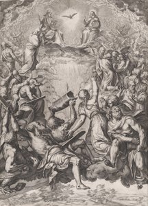 Treenighetens tillbedjan, 1566. av Cornelis Cort