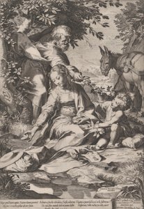 Vilan på återkomsten från Egypten, 1575. av Cornelis Cort