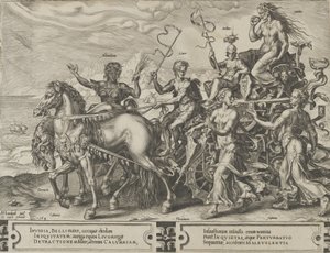 The Triumph of Envy, från The Cycle of the Vicissitudes of Human Affairs, plåt 4, 1564. av Cornelis Cort