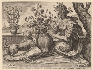 Luktande av Cornelis Cort after Frans Floris I
