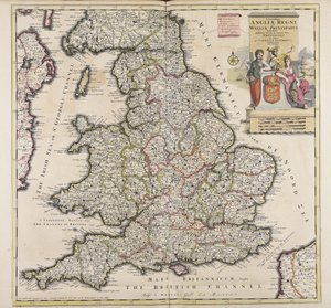 En mest exakt beskrivning av kungariket England och furstendömet Wales av Cornelis Danckerts