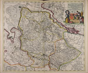 Ducatus Bremae amp; Ferdae maximaeque partis fluminis Visurgis descriptio av Cornelis Danckerts
