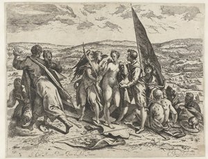 Allegori om krig och fred av Cornelis Dircksz. Boissens