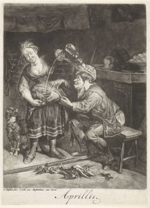 april Aprillis (titel på objekt) Årets tolv månader, Les XII Mois de l