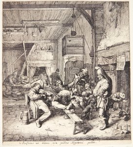Violinspe­lare i en krogstuga av Cornelis Dusart