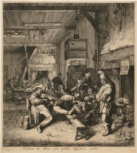 Violinspelare på ett värdshus av Cornelis Dusart