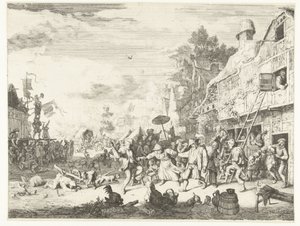 Stor bymässa av Cornelis Dusart