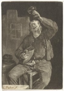 leende drinkare av Cornelis Dusart