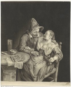 Älskande par av Cornelis Dusart