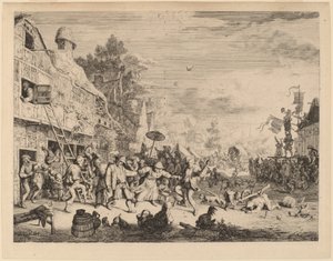 Byfestival av Cornelis Dusart