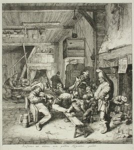 Violinspelare på en krog av Cornelis Dusart