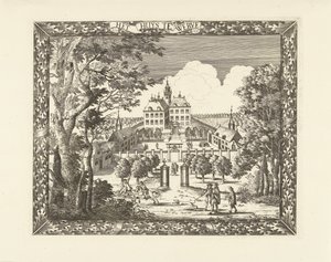 Vy över Huis te Werve i Voorburg Het Huys te Werve (titel på objekt) av Cornelis Elandts