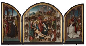 Triptyk med Kristi klagan av Cornelis Engebrechtsz.