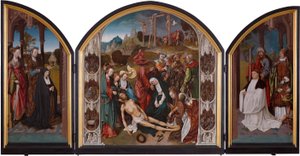 Triptyk med Kristi klagan av Cornelis Engebrechtsz.