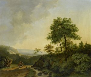 Utsikt över Harzbergen av Cornelis Francois Roos