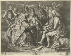 De fyra kyrkofäderna av Cornelis Galle (I)