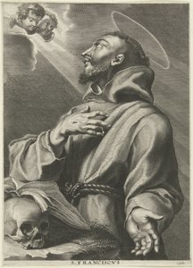 H. Franciscus van Assisi St. Franciskus (titel på objekt) av Cornelis Galle (I)