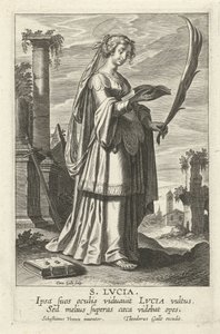 H. Lucy Mirror of the Illustrious Virgins (serietitel) av Cornelis Galle (I)