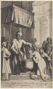Petrus döper den heliga Prisca av Rom