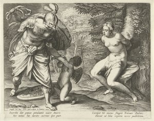 Venus knuten till ett träd och Amor straffad av Minerva