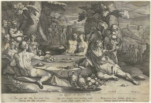Syndigt liv på Noas dagar Sic erat in diebus Noe (titel på objekt) av Cornelis Galle (I)