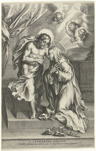 Kristus och den heliga Katarina av Siena av Cornelis Galle (II)