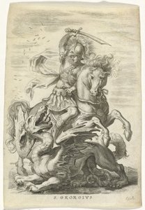 H. Joris slåss mot draken av Cornelis Galle (II)