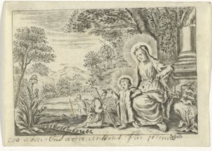 Helig familj med Johannes Döparen av Cornelis Galle (II)