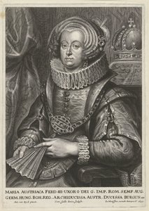 Porträtt av Maria Anna av Österrike, fru till kejsar Ferdinand III