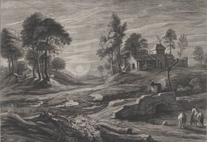 Landskap med dragbrunn, 1638-60.