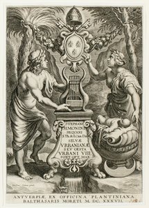 Titelsida från Silvae Urbanianae av Cornelis Galle I