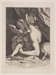 Venus och Amor av Cornelis Galle I