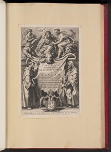 Titelsida för Balthasar Cordier, Chain of Sixty Qvinqve Graecorvm Patrvm in S. Lvcam...