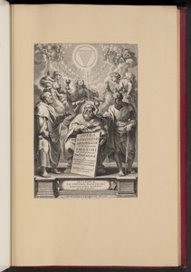 Titelsida för Balthasar Cordiers "Verk av St. Dionysius Areopagiten, I"