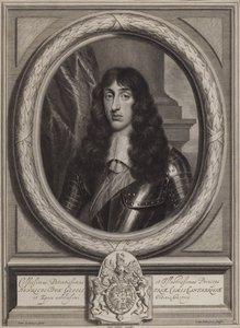 Henry Stuart, hertig av Gloucester, yngste son till kung Karl I (gravyr) av Cornelis II Van Dalen