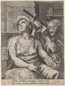 Astronomi av Cornelis Jacobsz Drebbel, after Hendrik Goltzius