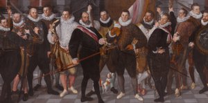 Kompaniet med kapten Dirck Jacobsz Rosecrans och löjtnant Pauw av Cornelis Ketel