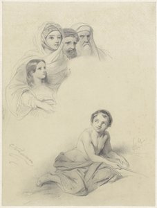 Studier av barn och några vuxna av Cornelis Kruseman